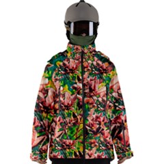 Abstract Floral Artwork Men s Zip Ski And Snowboard Waterproof Breathable Jacket by ExtraAwesomeSauce