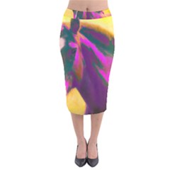 Vibrant Abstract Equine Art Velvet Midi Pencil Skirt by ExtraAwesomeSauce