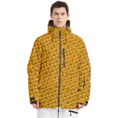 Pixel Art Mushroom Pattern Men s Multi Pockets Zip Ski And Snowboard Waterproof Breathable Jacket by ExtraAwesomeSauce