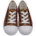 Colorful Geometric Pattern Design Kids  Low Top Canvas Sneakers View1