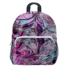  Blend On Pink Kids  Age 5-10 Lightweight School Backpack With Side Pockets by kaleidomarblingart