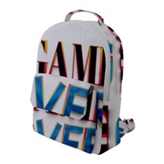 Game Over Text Design  Flap Pocket Backpack (large) by 7223056