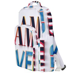 Game Over Text Design  Double Compartment Backpack by 7223056