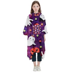 Fun Halloween Ghosts, Adoxali, Fun, Halloween Kids  Hooded Rain Ponchos by kyorashop23