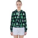 Green Christmas Trees, Adoxali, Scandinavian Women s Tie Up Sweat View1