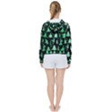 Green Christmas Trees, Adoxali, Scandinavian Women s Tie Up Sweat View2