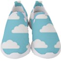 Clouds Blue Pattern Kids  Slip On Sneakers View1