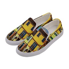 Colorful Venice Homes - Venezia, Italy Women s Canvas Slip Ons by ConteMonfrey