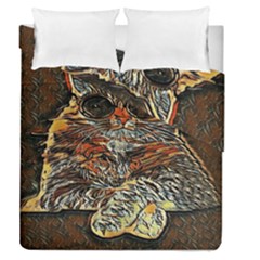 Cats Are Cooler Cat In Glasses Duvet Cover Double Side (queen Size) by ConteMonfrey