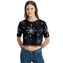 The Most Beautiful Stars Women s Round Neck Short Sleeve Crop Top by ConteMonfrey