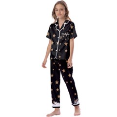 Little Stars Pattern Kids  Satin Short Sleeve Pajamas Set by ConteMonfrey