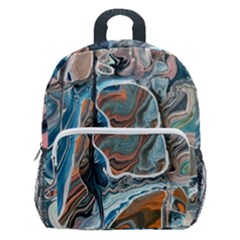 Blue Islands Kids  Age 5-10 Lightweight School Backpack With Side Pockets by kaleidomarblingart