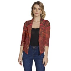 Falupadupe Women s Draped Front 3/4 Sleeve Shawl Collar Jacket by geonetique