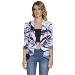Vanilla Dream Women s 3/4 Sleeve Ruffle Edge Open Front Jacket by geonetique
