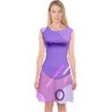 Colorful Labstract Wallpaper Theme Capsleeve Midi Dress View1