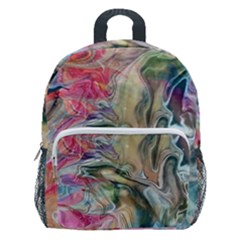 Flow Kids  Age 5-10 Lightweight School Backpack With Side Pockets by kaleidomarblingart