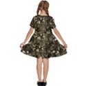 Camouflage Army Survival Uniform Kids  Short Sleeve Tiered Mini Dress View4