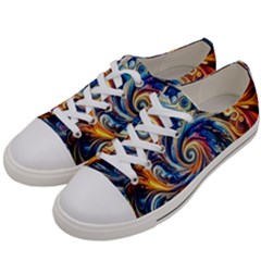 Colorful Motion Abstract Art Women s Low Top Canvas Sneakers by ExtraAwesomeSauce