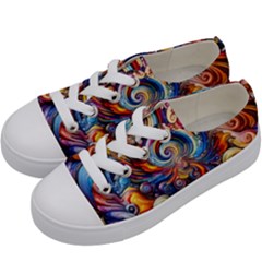 Dynamic Color Vortex Kids  Low Top Canvas Sneakers by ExtraAwesomeSauce