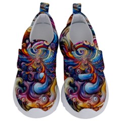 Dynamic Color Vortex Kids  Velcro No Lace Shoes by ExtraAwesomeSauce