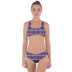 Bitcoin Logo Pattern Criss Cross Bikini Set by ExtraAwesomeSauce