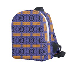 Bitcoin Logo Pattern Kids  Age 2-4 Lightweight Preschool Backpack