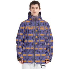 Bitcoin Logo Pattern Men s Multi Pockets Zip Ski And Snowboard Waterproof Breathable Jacket by ExtraAwesomeSauce