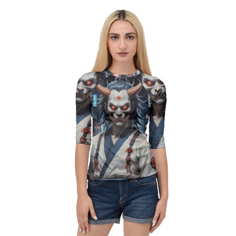 Demon Samurai Quarter Sleeve Raglan T-shirt by AwesomeSauce