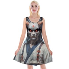 Demon Samurai Reversible Velvet Sleeveless Dress by AwesomeSauce