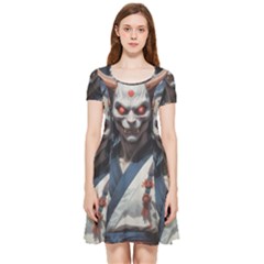 Demon Samurai Inside Out Cap Sleeve Dress by AwesomeSauce