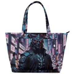 Cyberpunk Demon Samurai Back Pocket Shoulder Bag  by AwesomeSauce