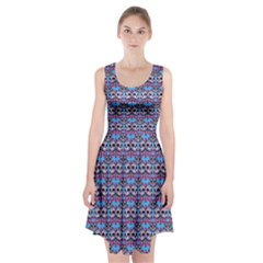 Colorful Sugar Skull Cat Pattern Racerback Midi Dress by ExtraAwesomeSauce