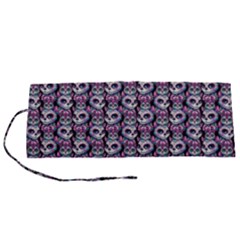 Sugar Skull Cat Pattern Roll Up Canvas Pencil Holder (s) by ExtraAwesomeSauce