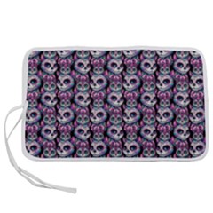 Sugar Skull Cat Pattern Pen Storage Case (m) by ExtraAwesomeSauce