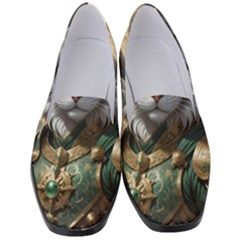 Epic Armored Cat Warrior Women s Classic Loafer Heels by ExtraAwesomeSauce