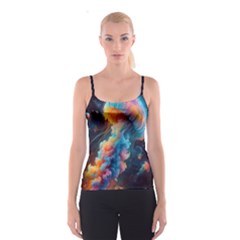 Cosmic Jellyfish Artwork Spaghetti Strap Top by ExtraAwesomeSauce