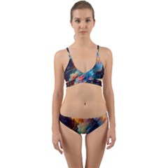 Cosmic Jellyfish Artwork Wrap Around Bikini Set by ExtraAwesomeSauce