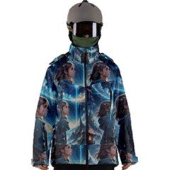 Enchanting Fantasy Night Sky Scene Men s Zip Ski And Snowboard Waterproof Breathable Jacket by ExtraAwesomeSauce