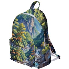 Serene Mountain Waterfall Landscape The Plain Backpack by ExtraAwesomeSauce