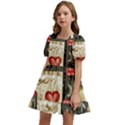 Christmas Reindeer Kids  Short Sleeve Dolly Dress View2