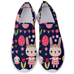 Bunny - Easter Pattern Men s Slip On Sneakers by kyorashop23