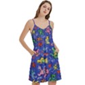 Grateful Dead Dancing Bears Pattern Mini Camis Dress With Pockets View3