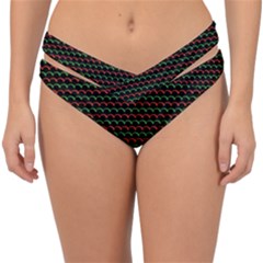 Geometric Abstract Pattern Line Double Strap Halter Bikini Bottoms by Salmanaz77