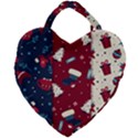 Flat Design Christmas Pattern Collection Art Giant Heart Shaped Tote View2