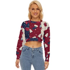 Flat Design Christmas Pattern Collection Art Lightweight Long Sleeve Sweatshirt by Ket1n9