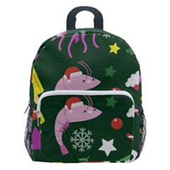 Dinosaur Colorful Funny Christmas Pattern Kids  Age 5-10 Lightweight School Backpack With Side Pockets by Ket1n9