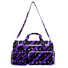 Christmas Paper Star Texture Sports Gym Duffle Bag With Shoe Compartment by Ket1n9