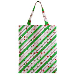 Christmas Paper Stars Pattern Texture Background Colorful Colors Seamless Zipper Classic Tote Bag by Ket1n9