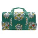 Retro 1960s Flowers Pattern 2 Sports Gym Duffle Bag with Shoe Compartment View2