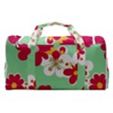 Retro 1960s Flowers Pattern Sports Gym Duffle Bag with Shoe Compartment View2